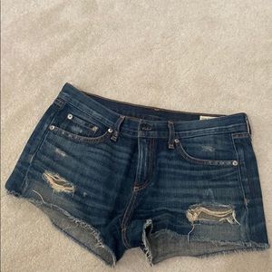 Rag and bone distressed jean shorts